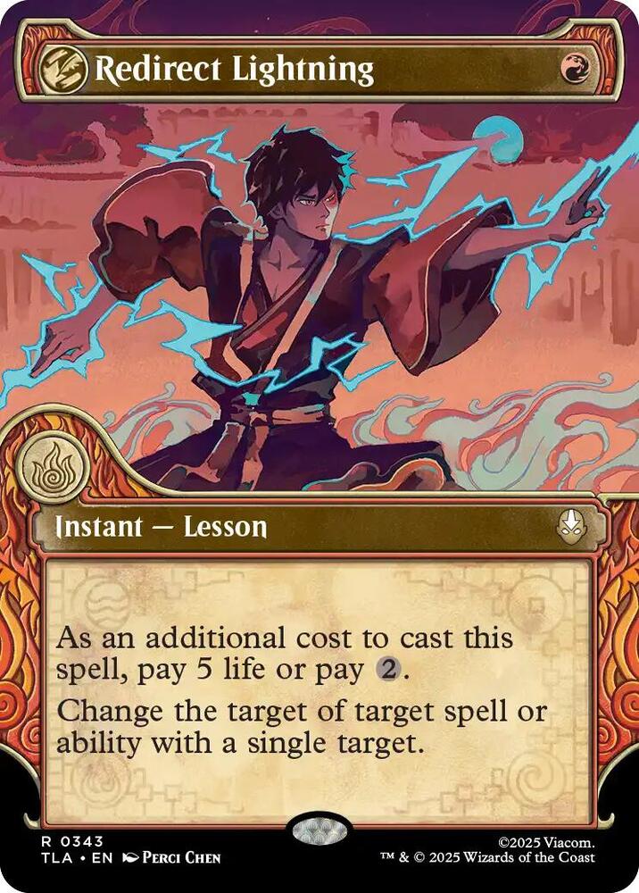Redirect Lightning 343/286 (Avatar: The Last Airbender) - Showcase Foil