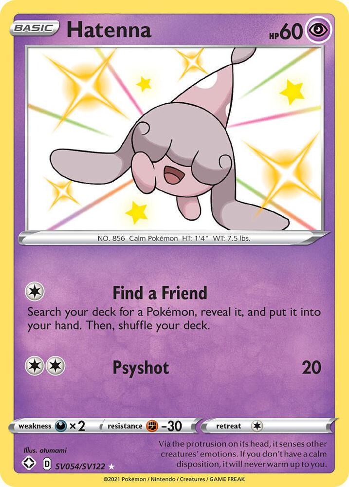 Hatenna SV054/SV122 (Shining Fates: Shiny Vault) - Holofoil