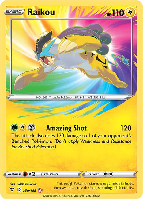 Raikou 050/185 (SWSH04: Vivid Voltage) - Holofoil