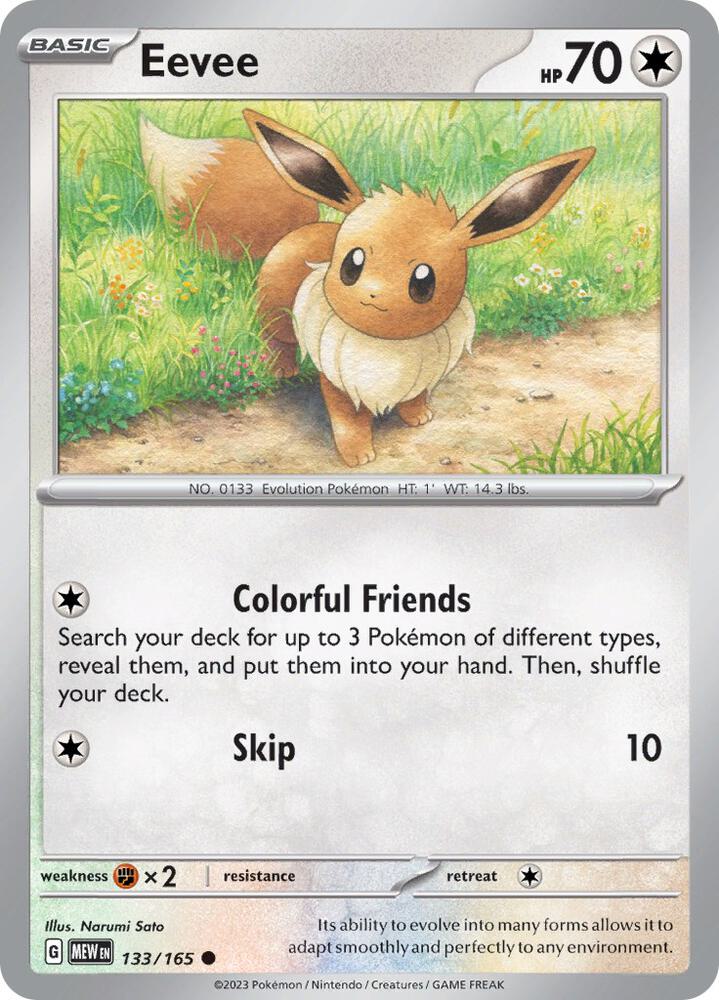 Eevee 133/165 (SV: Scarlet & Violet 151)