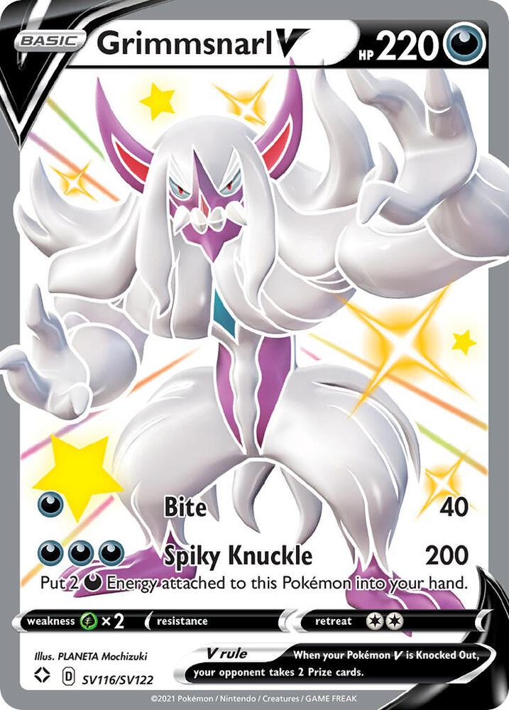 Grimmsnarl V SV116/SV122 (Shining Fates: Shiny Vault) - Holofoil