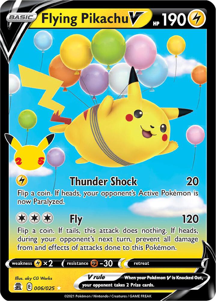 Flying Pikachu V 006/025 (Celebrations) - Holofoil