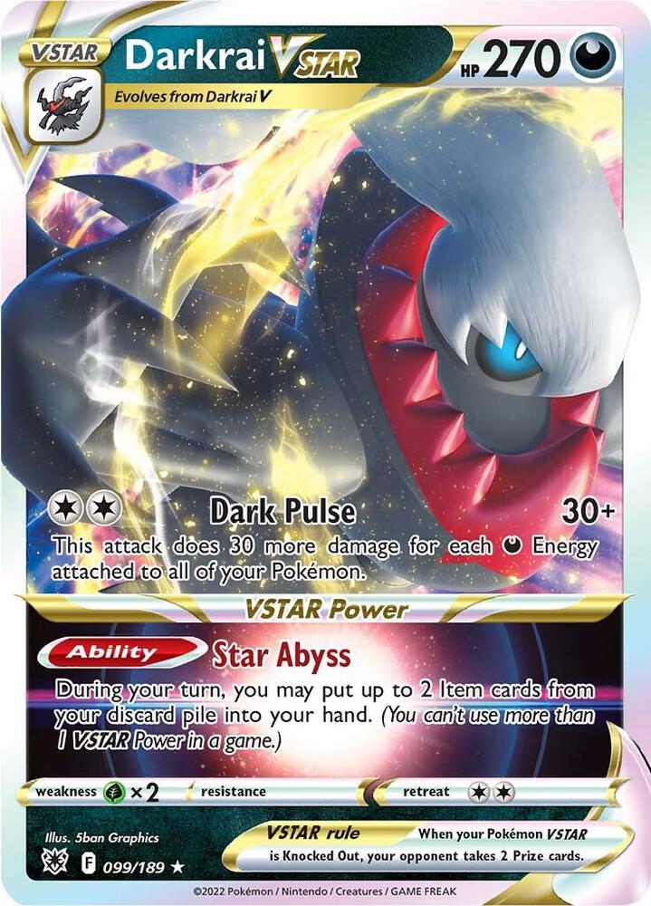 Darkrai VSTAR 099/189 (SWSH10: Astral Radiance) - Holofoil