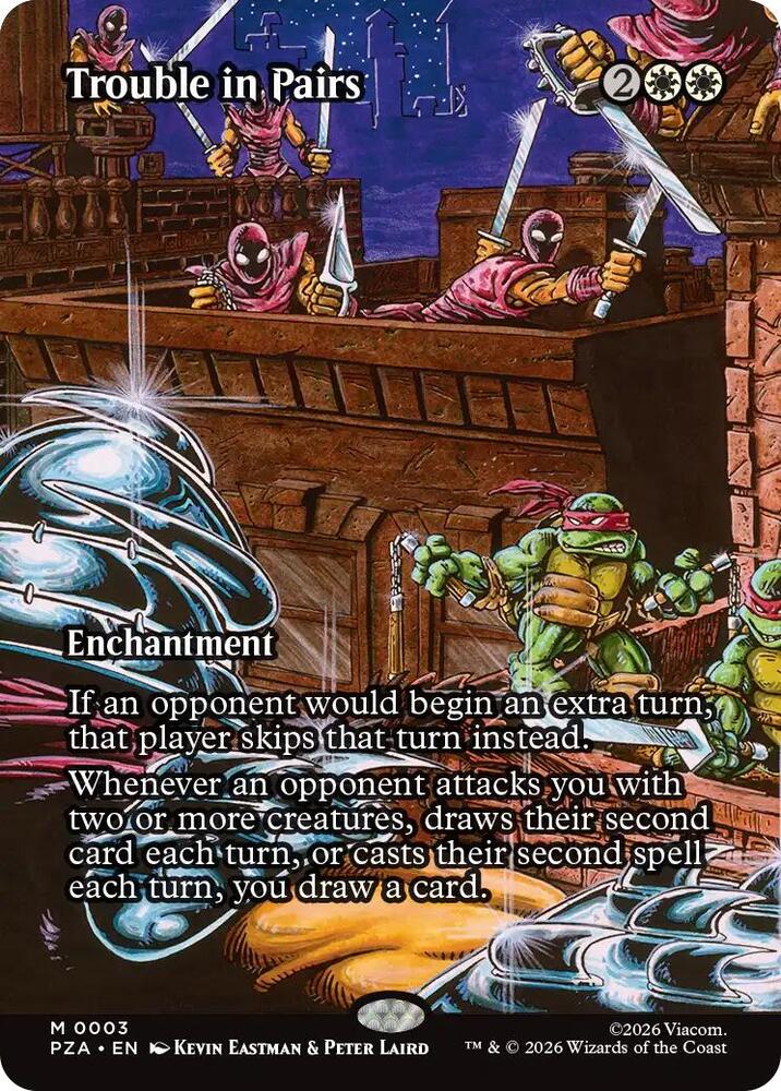Trouble in Pairs 3/20 (Teenage Mutant Ninja Turtles Source Material) - Borderless
