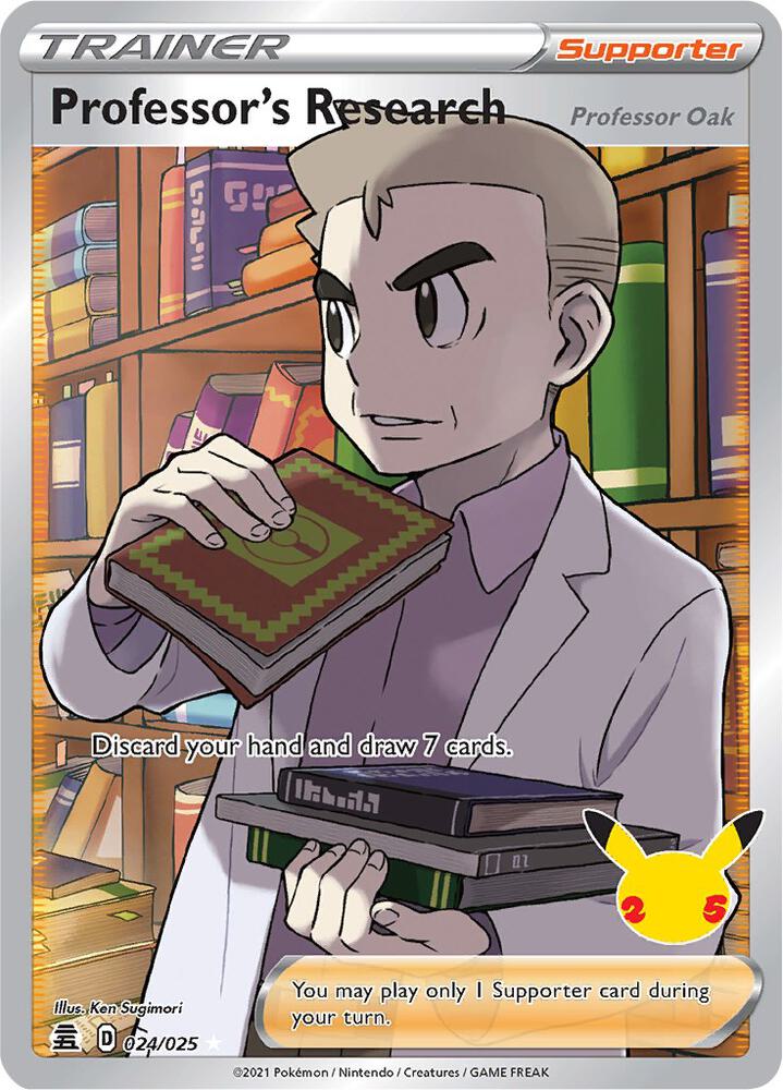 Professor's Research - Professor Oak Full Art 024/025 (Celebrations) - Holofoil