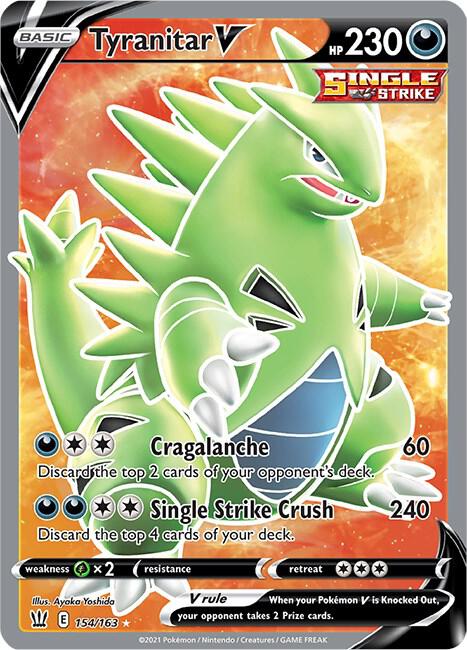 Tyranitar V 154/163 (SWSH05: Battle Styles) - Holofoil