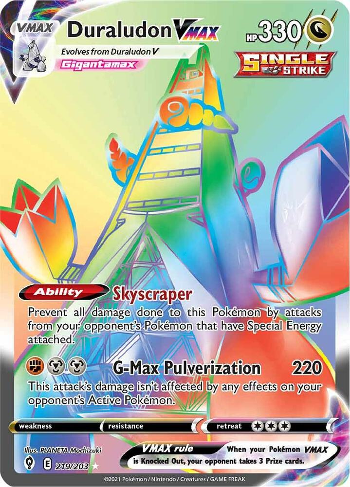 Duraludon VMAX Secret 219/203 (SWSH07: Evolving Skies) - Holofoil