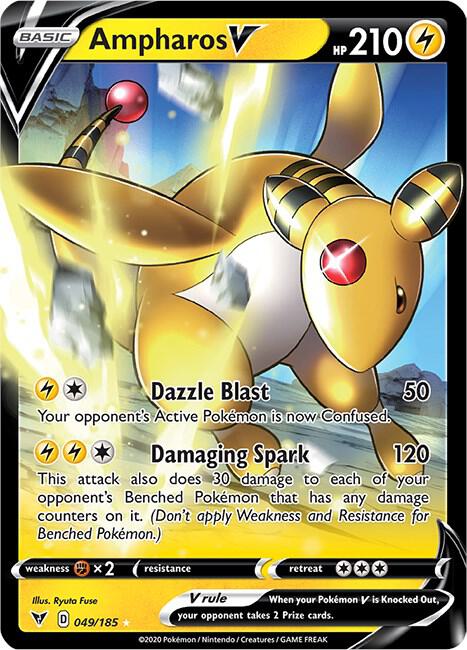 Ampharos V 049/185 (SWSH04: Vivid Voltage) - Holofoil