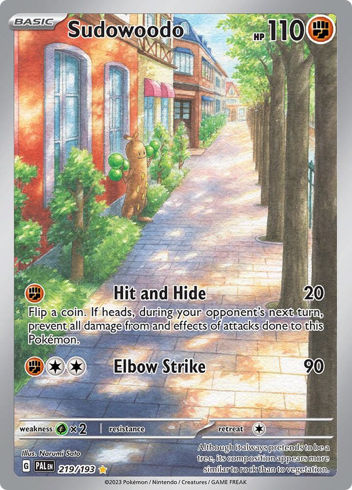 Sudowoodo 219/193 (SV02: Paldea Evolved) - Holofoil