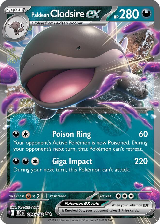 Paldean Clodsire ex 094/159 (SV09: Journey Together) - Holofoil
