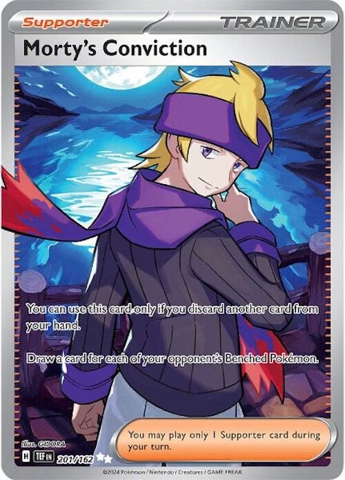 Morty's Conviction 201/162 (SV05: Temporal Forces) - Holofoil
