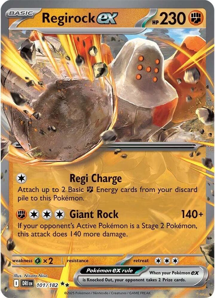Regirock ex 101/182 (SV10: Destined Rivals) - Holofoil
