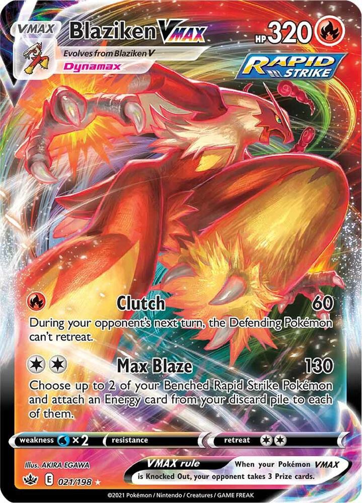 Blaziken VMAX 021/198 (SWSH06: Chilling Reign) - Holofoil