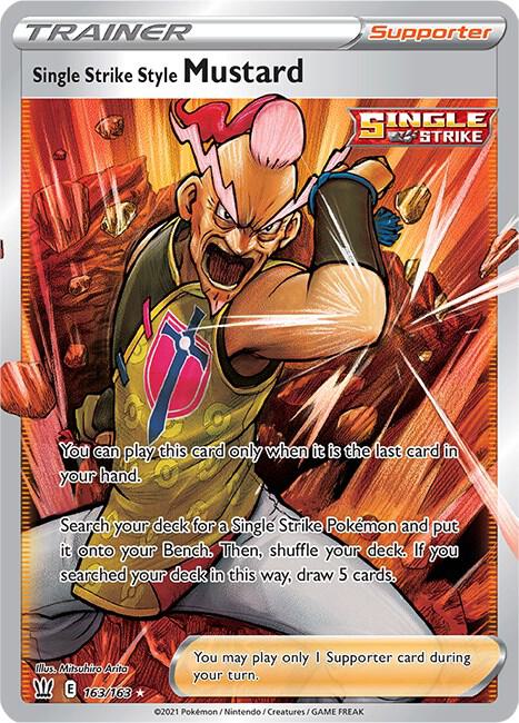 Single Strike Style Mustard 163/163 (SWSH05: Battle Styles) - Holofoil