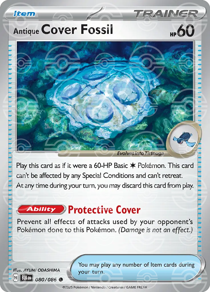 Antique Cover Fossil 080/086 (SV: Black Bolt) - Poke Ball Holofoil