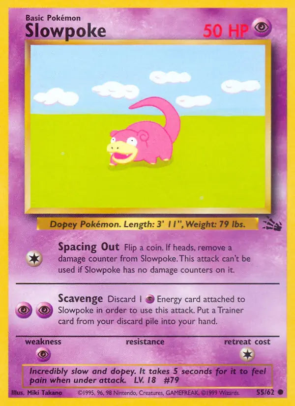 Slowpoke 55/62 (Fossil) - Unlimited
