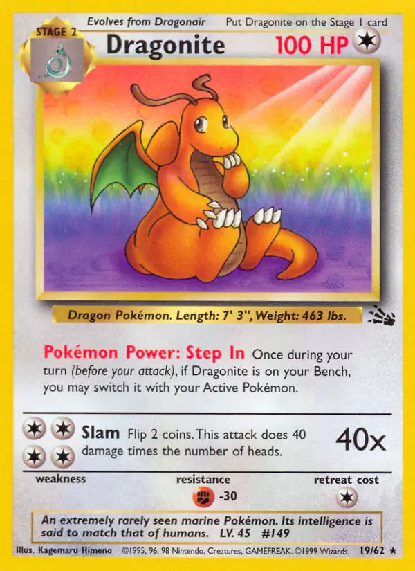 Dragonite 19/62 (Fossil) - Unlimited