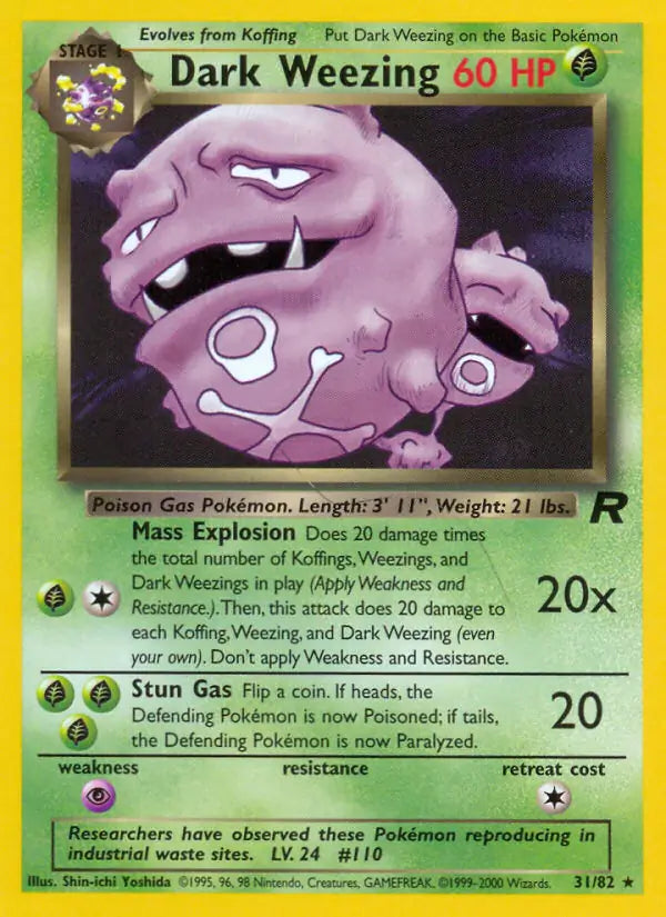 Dark Weezing 31/82 (Team Rocket) - Unlimited