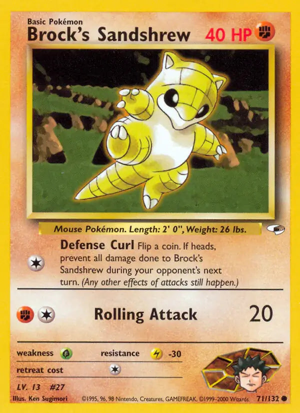 Brock's Sandshrew 071/132 (Gym Heroes) - Unlimited
