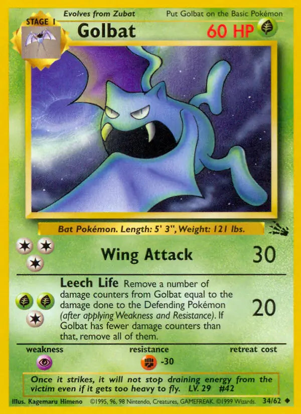 Golbat 34/62 (Fossil) - Unlimited