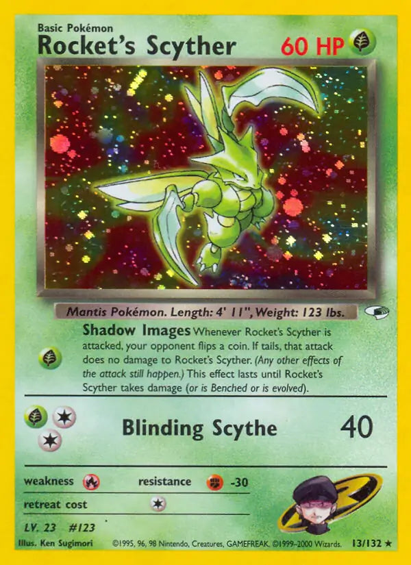 Rocket's Scyther 013/132 (Gym Heroes) - Unlimited Holofoil