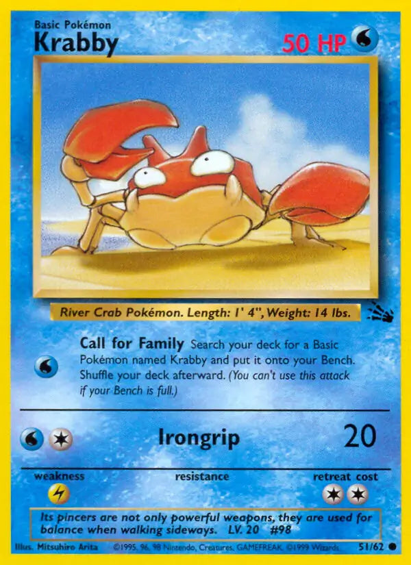 Krabby 51/62 (Fossil) - Unlimited