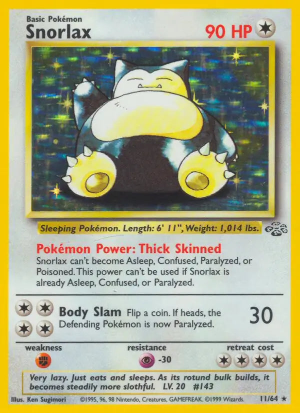 Snorlax 11/64 (Jungle) - Unlimited Holofoil