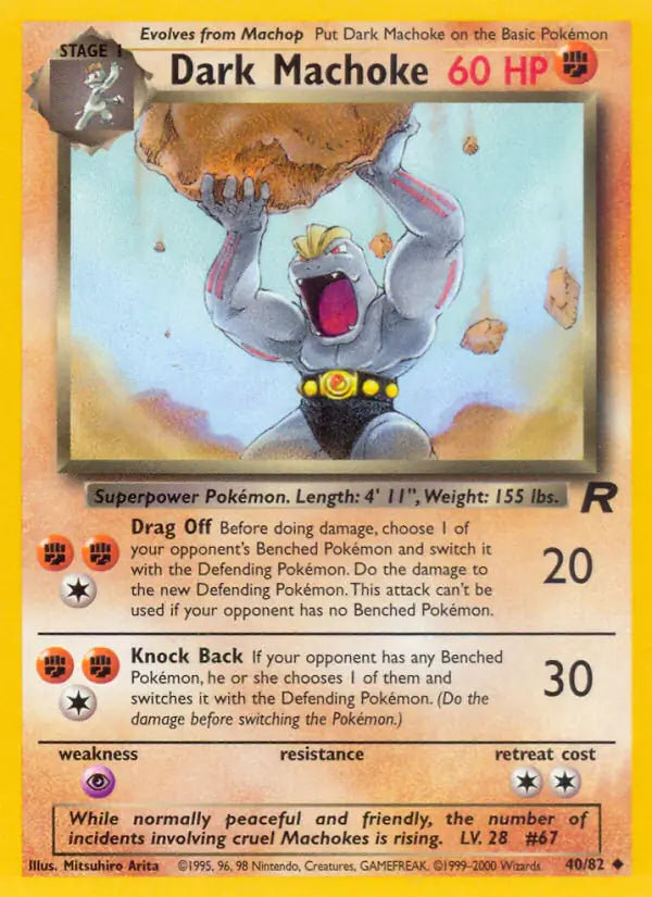 Dark Machoke 40/82 (Team Rocket) - Unlimited