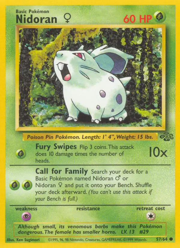 Nidoran F 57/64 (Jungle) - Unlimited