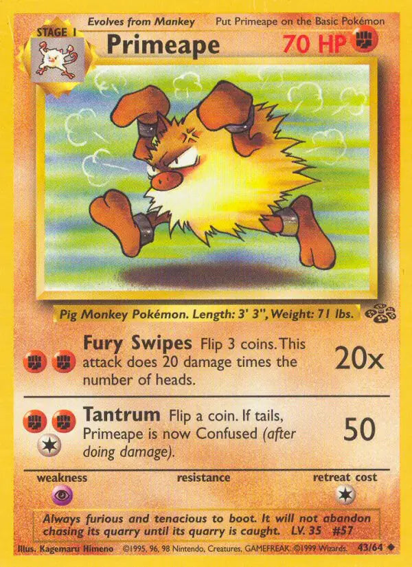 Primeape 43/64 (Jungle) - Unlimited