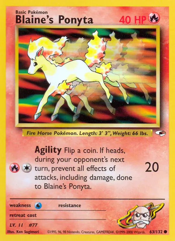 Blaine's Ponyta 063/132 (Gym Heroes) - Unlimited