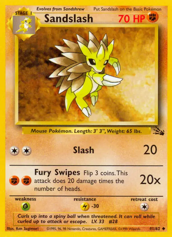 Sandslash 41/62 (Fossil) - Unlimited