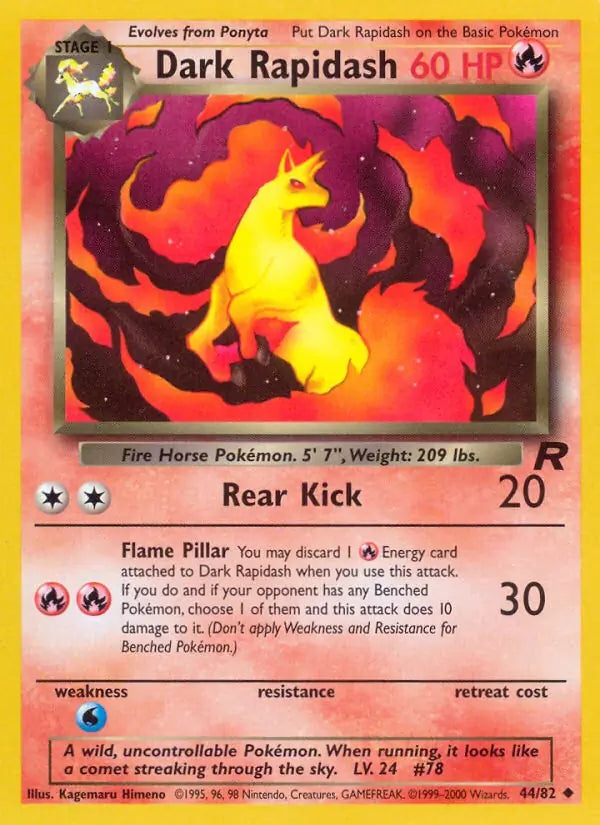 Dark Rapidash 44/82 (Team Rocket) - Unlimited