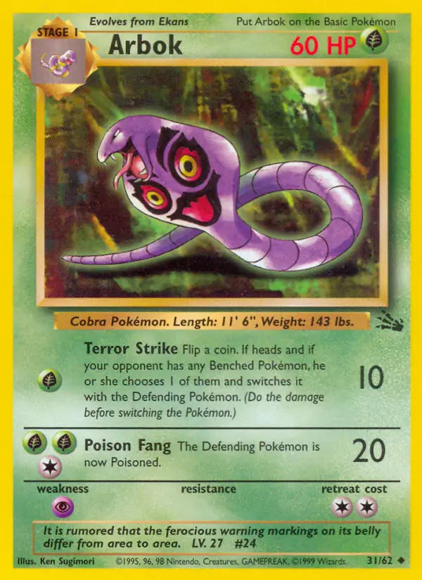 Arbok 31/62 (Fossil) - Unlimited
