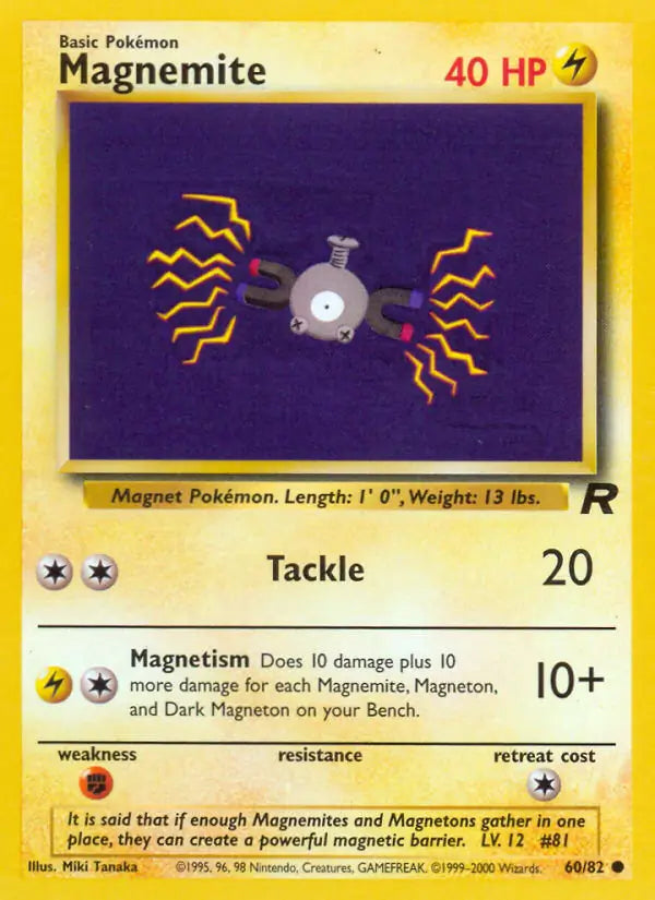 Magnemite 60/82 (Team Rocket) - Unlimited