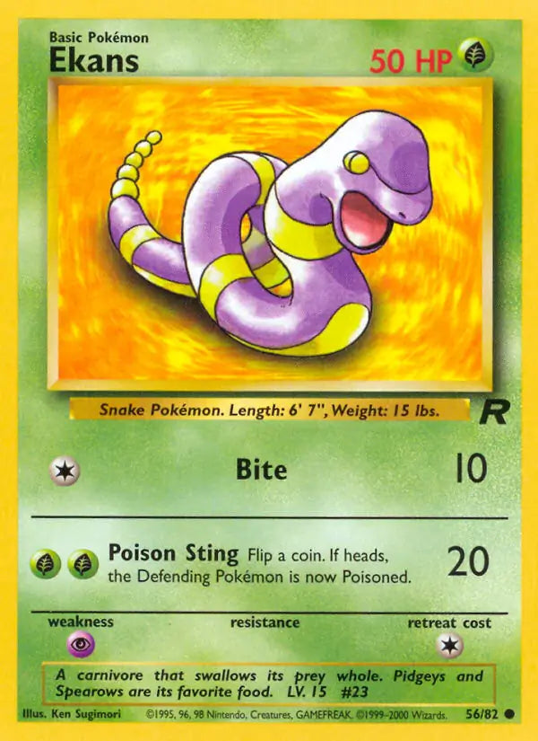 Ekans 56/82 (Team Rocket) - Unlimited