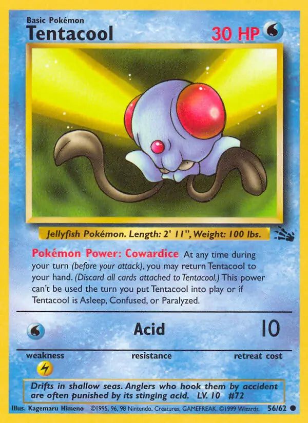 Tentacool 56/62 (Fossil) - Unlimited