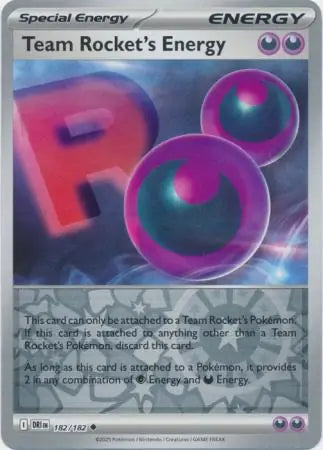 Team Rocket's Energy 182/182 (SV10: Destined Rivals) - Reverse Holofoil