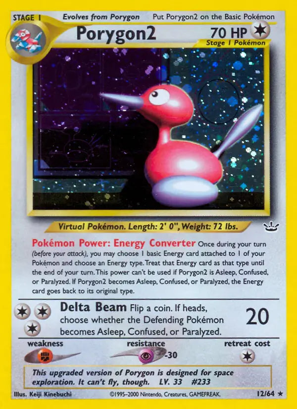 Porygon2 12/64 (Neo Revelation) - Unlimited Holofoil