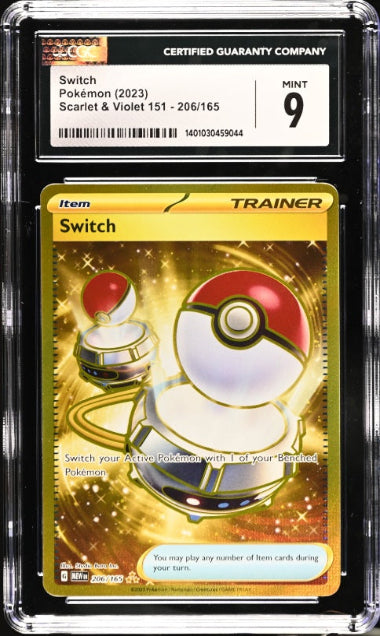 CGC 9 - SWITCH - HOLO HYPER RARE- 2023 POKEMON SCARLET & VIOLET - 151 GRADED CARD