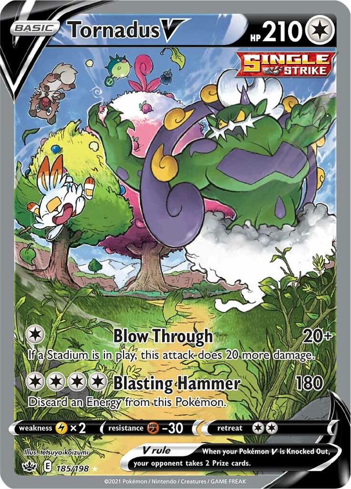 Tornadus V 185/198 (SWSH06: Chilling Reign) - Holofoil