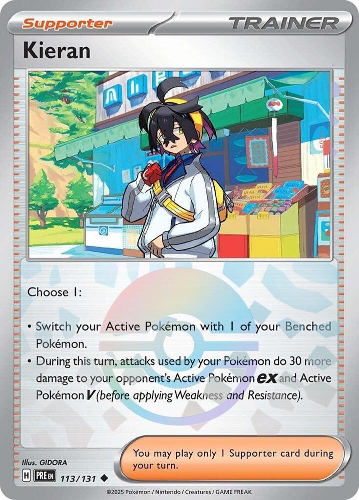 Kieran 113/131 (SV: Prismatic Evolutions) - Poke Ball Holofoil