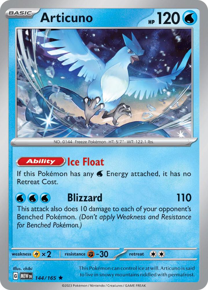 Articuno 144/165 (SV: Scarlet & Violet 151) - Holofoil