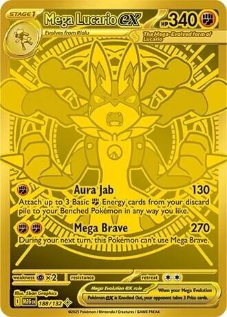 Mega Lucario ex 188/132 (ME01: Mega Evolution) - Holofoil