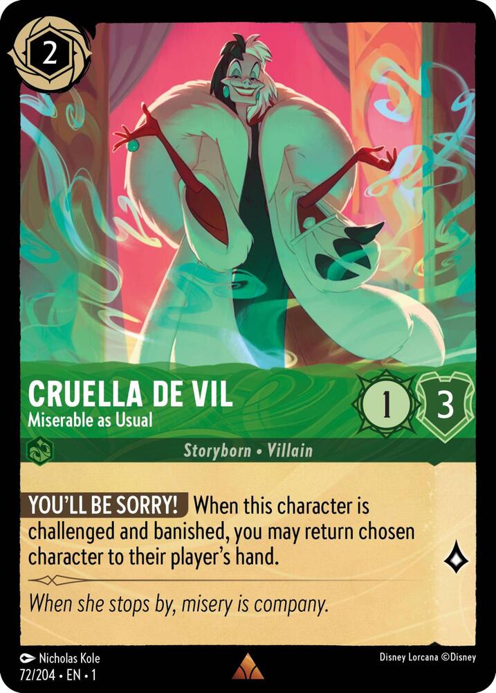 Cruella de Vil, Miserable as Usual 72/204 (The First Chapter)