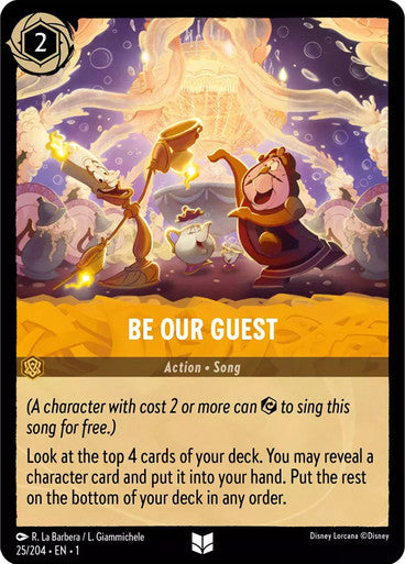 25/204 Be Our Guest - Disney Lorcana First Chapter - Common & Cold Foil Card