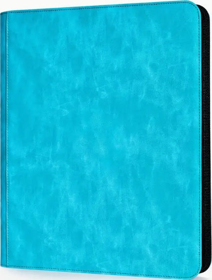 TOP LOADER ZIP BINDER - CLEAR 9 POCKET (252 CAPACITY) - LIGHT BLUE DENIM LOOK