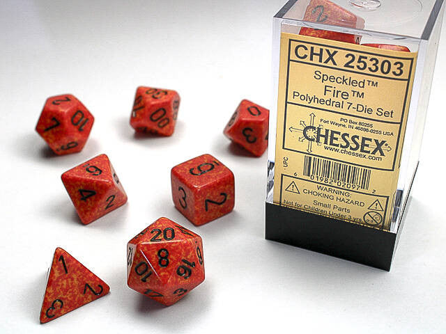 DICE - Chessex Polyhedral 7-Die Set Speckled Fire