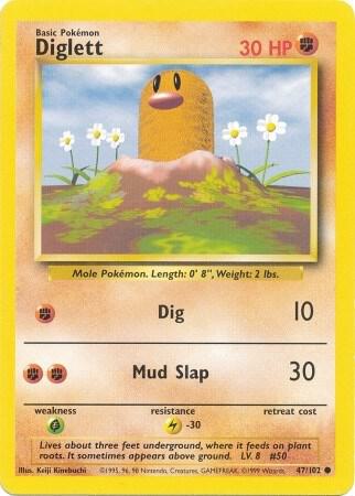 Diglett 047/102 (Base Set) - Unlimited Normal