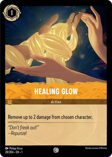 28/204 Healing Glow - Disney Lorcana First Chapter - Common & Cold Foil Card